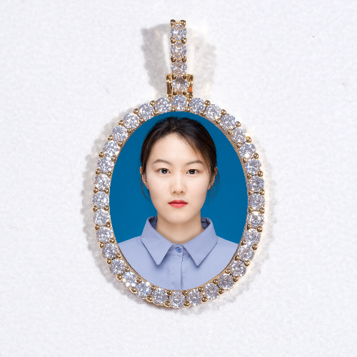 3D Oval Custom Picture Pendant
