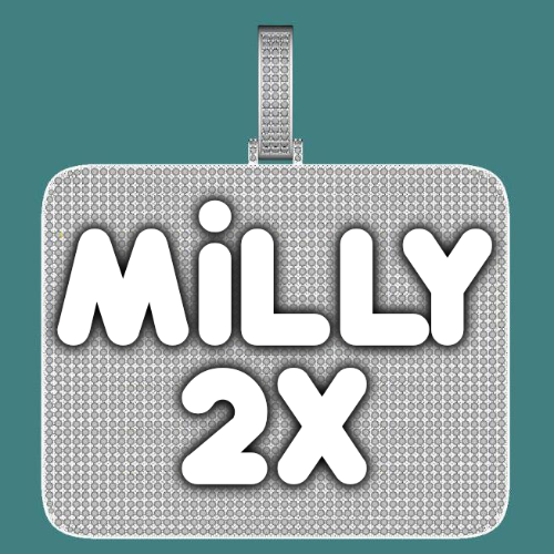 CUSTOM LETTER NECKLACE 3D BIG SQUARE