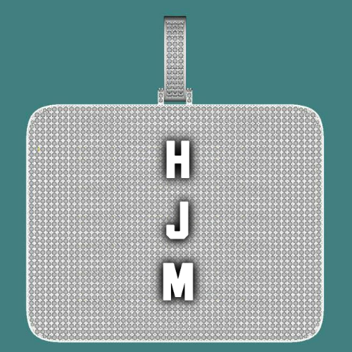 CUSTOM LETTER NECKLACE 3D BIG SQUARE