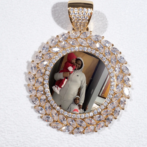Large 3D Wheat Ear Custom Picture Pendant