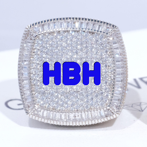 CUSTOM LETTER 3D ICED RING