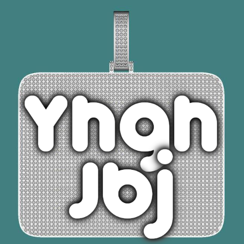 CUSTOM LETTER NECKLACE 3D BIG SQUARE