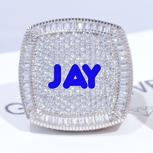 CUSTOM LETTER 3D ICED RING