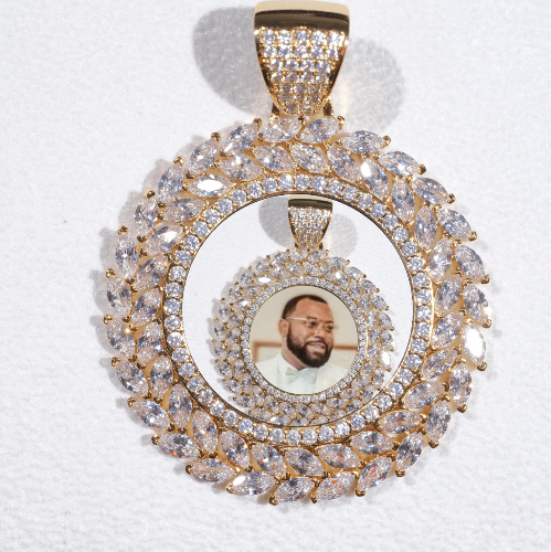 Large 3D Wheat Ear Custom Picture Pendant
