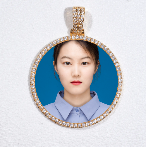 MEDIUM 3D CIRCLE CUSTOM PICTURE PENDANT