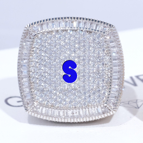 CUSTOM LETTER 3D ICED RING