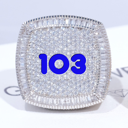 CUSTOM LETTER 3D ICED RING