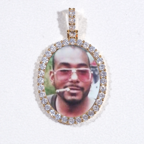 3D Oval Custom Picture Pendant