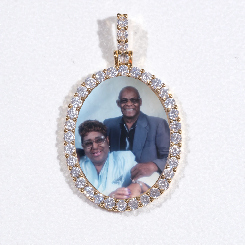 3D Oval Custom Picture Pendant