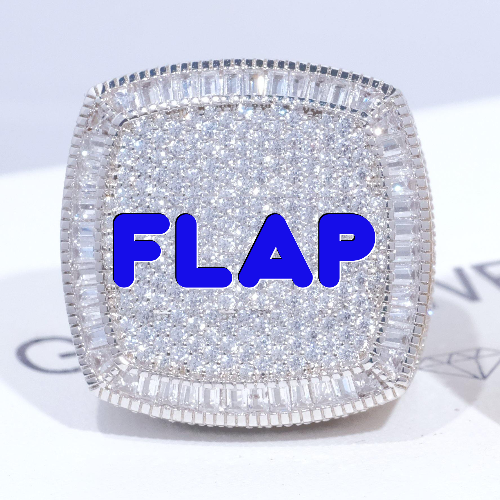 CUSTOM LETTER 3D ICED RING