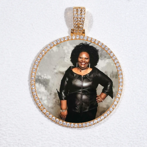 MEDIUM 3D CIRCLE CUSTOM PICTURE PENDANT