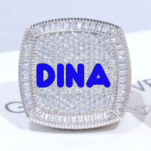 CUSTOM LETTER 3D ICED RING