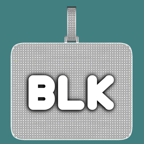 CUSTOM LETTER NECKLACE 3D BIG SQUARE