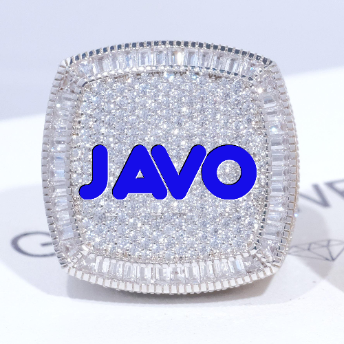 CUSTOM LETTER 3D ICED RING