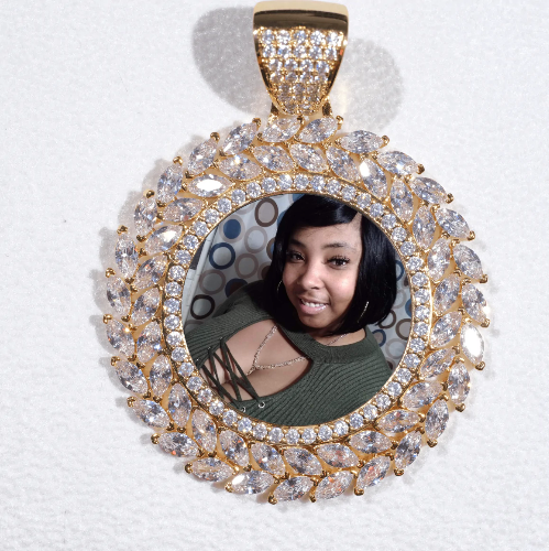 Large 3D Wheat Ear Custom Picture Pendant
