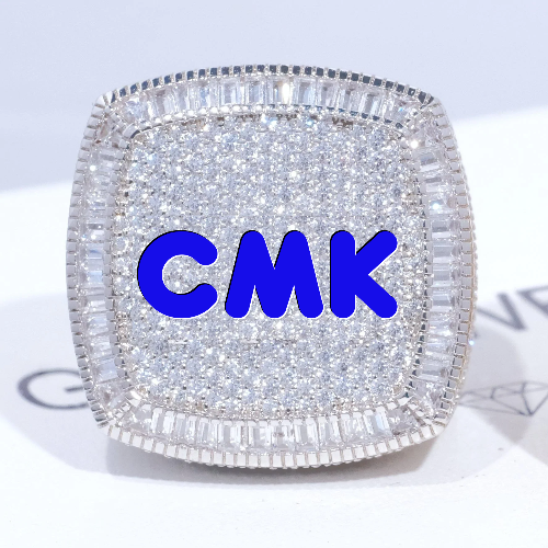 CUSTOM LETTER 3D ICED RING