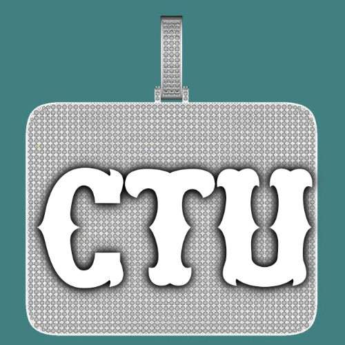 CUSTOM LETTER NECKLACE 3D BIG SQUARE