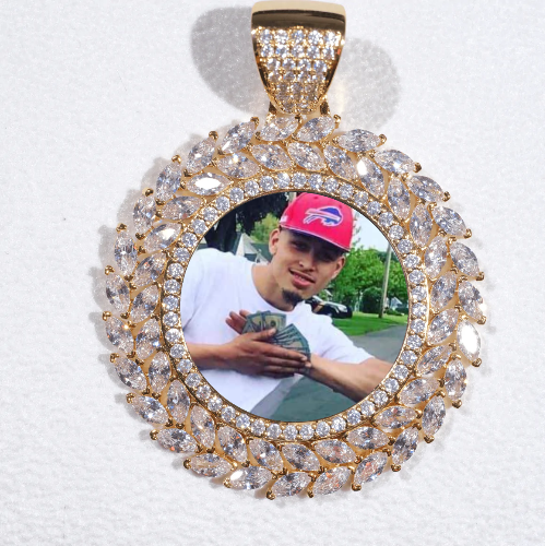 Large 3D Wheat Ear Custom Picture Pendant