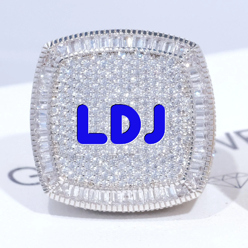 CUSTOM LETTER 3D ICED RING