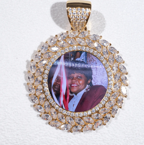 Large 3D Wheat Ear Custom Picture Pendant