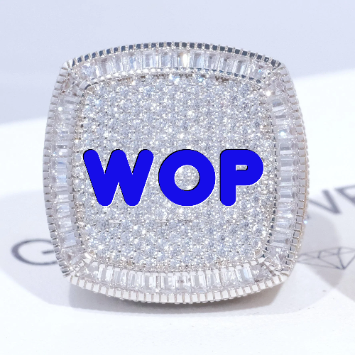 CUSTOM LETTER 3D ICED RING
