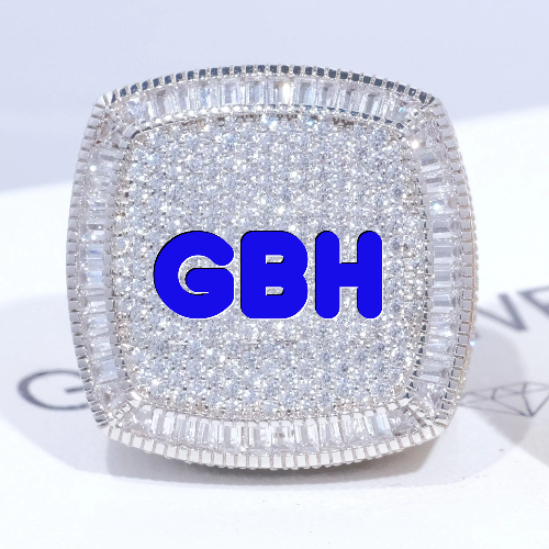 CUSTOM LETTER 3D ICED RING