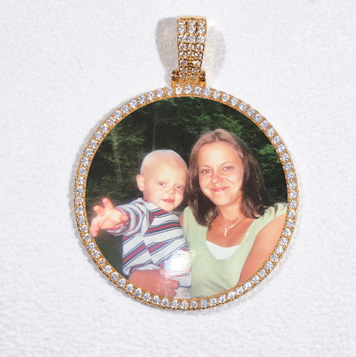 MEDIUM 3D CIRCLE CUSTOM PICTURE PENDANT