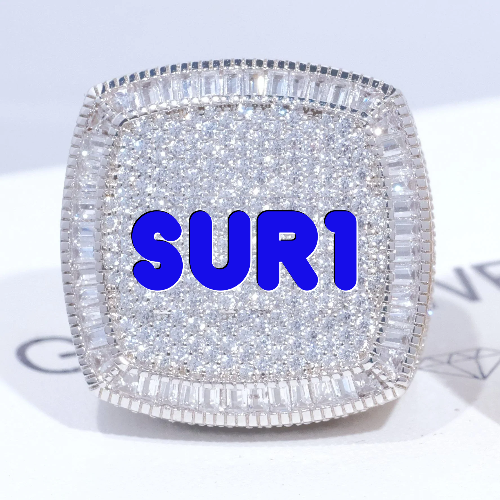 CUSTOM LETTER 3D ICED RING