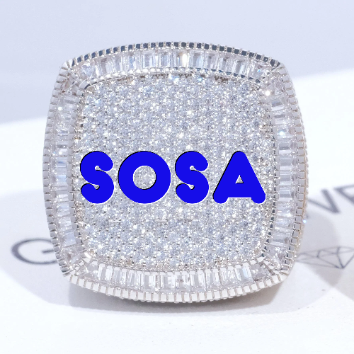 CUSTOM LETTER 3D ICED RING