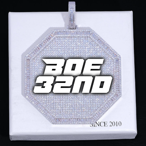CUSTOM LETTER NECKLACE 3D BIG DISC