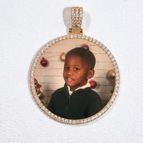 MEDIUM 3D CIRCLE CUSTOM PICTURE PENDANT