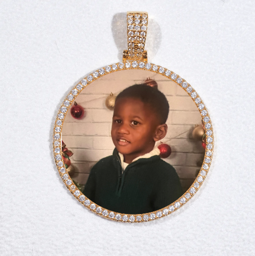 MEDIUM 3D CIRCLE CUSTOM PICTURE PENDANT
