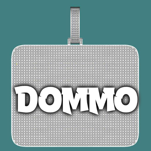 CUSTOM LETTER NECKLACE 3D BIG SQUARE
