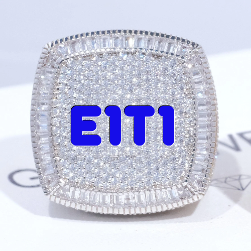 CUSTOM LETTER 3D ICED RING