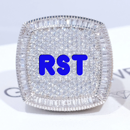 CUSTOM LETTER 3D ICED RING