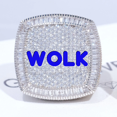 CUSTOM LETTER 3D ICED RING