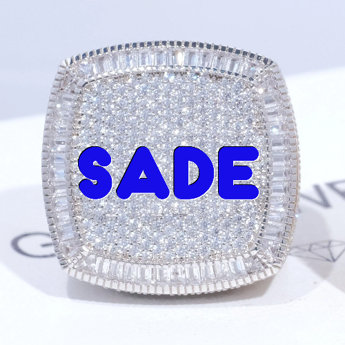 CUSTOM LETTER 3D ICED RING