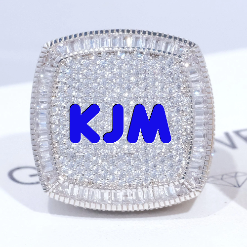 CUSTOM LETTER 3D ICED RING