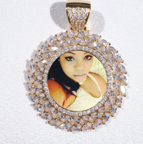 Large 3D Wheat Ear Custom Picture Pendant