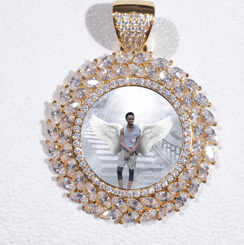 Large 3D Wheat Ear Custom Picture Pendant