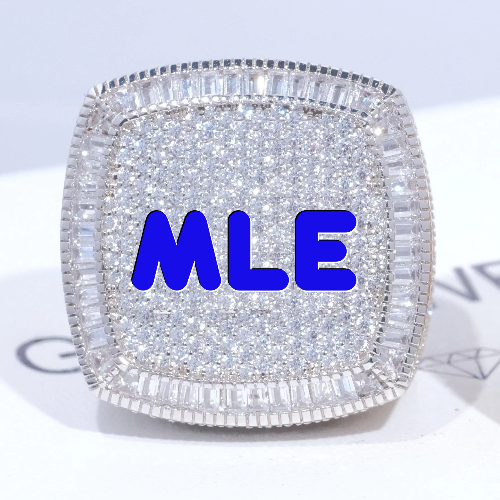 CUSTOM LETTER 3D ICED RING