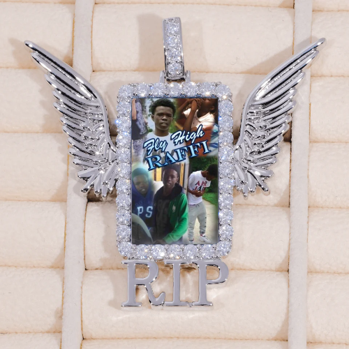 RIP WING 3D CUSTOM PICTURE PENDANT