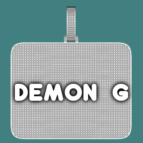 CUSTOM LETTER NECKLACE 3D BIG SQUARE