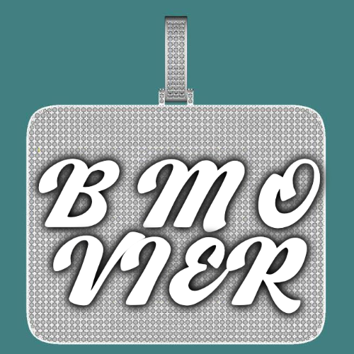 CUSTOM LETTER NECKLACE 3D BIG SQUARE
