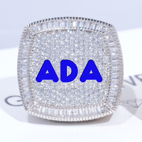 CUSTOM LETTER 3D ICED RING