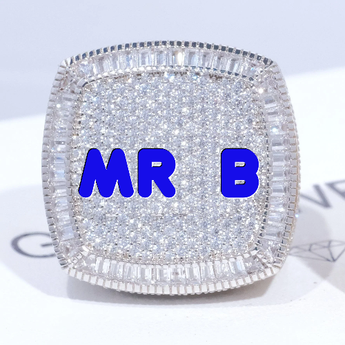 CUSTOM LETTER 3D ICED RING