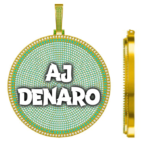 CUSTOM LETTER NECKLACE 3D BIG DISC