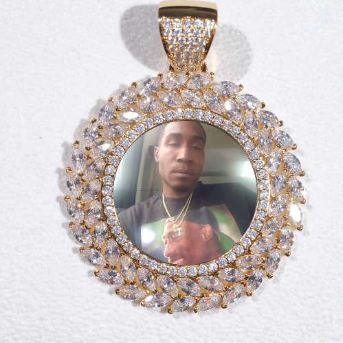 Large 3D Wheat Ear Custom Picture Pendant