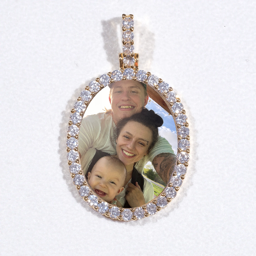 3D Oval Custom Picture Pendant