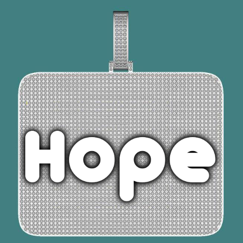 CUSTOM LETTER NECKLACE 3D BIG SQUARE